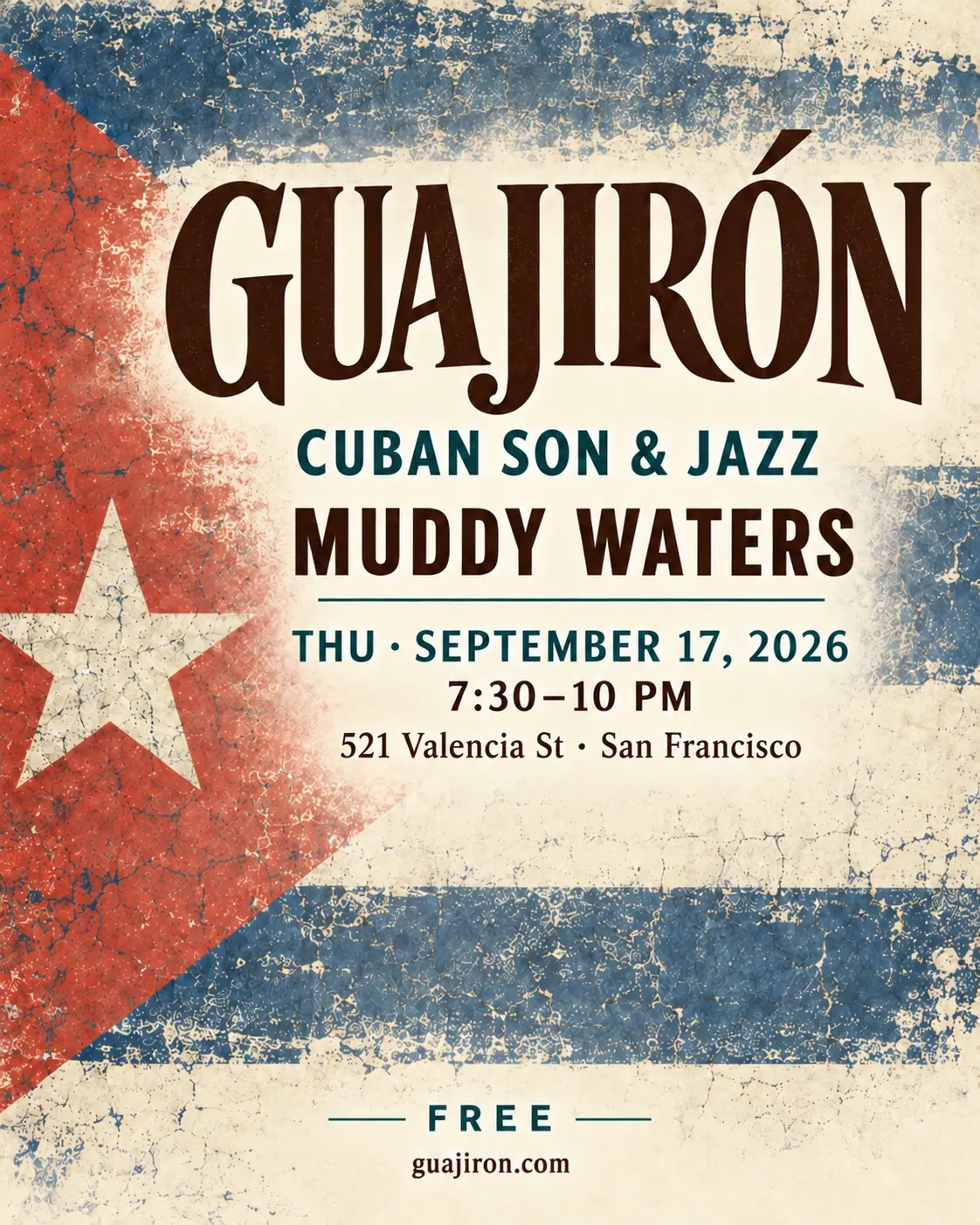 Muddys Cuban Son & Jazz event flyer