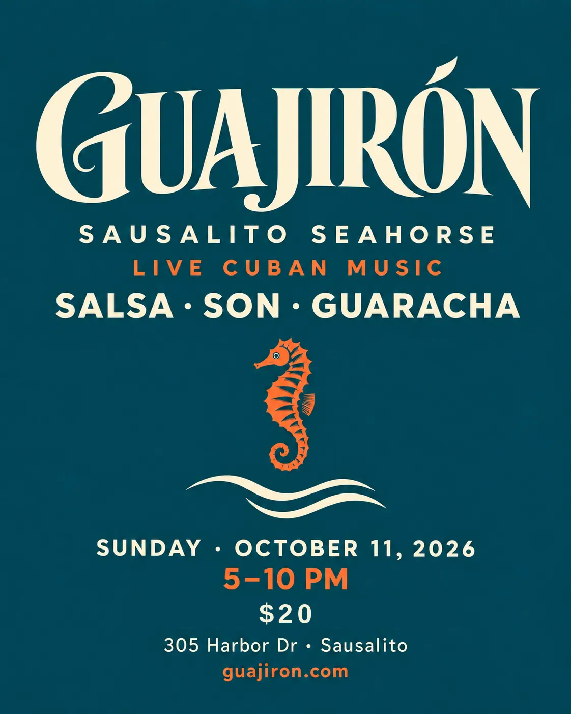 Volante de Guajirón Cuban Music at Sausalito Seahorse